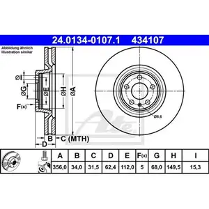 Original ATE 24.0134-0107.1 Bremsscheiben 2 Stück vorne für AUDI Original ATE 24.0134-0107.1 Bremsscheiben 2 Stück vorne für AUDI