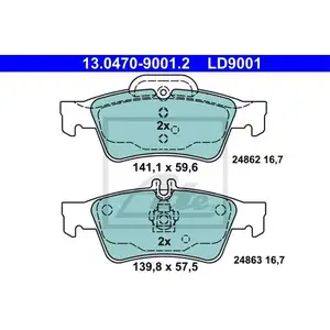 ATE 13.0470-9001.2 Ceramic Belagsatz