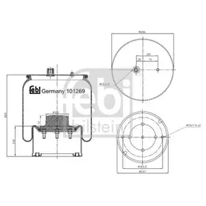 FEBI BILSTEIN 101269 Luftfederbalg für MERCEDES-BENZ FEBI BILSTEIN 101269 Luftfederbalg für MERCEDES-BENZ