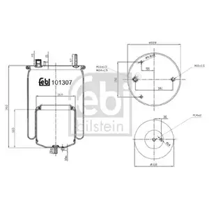 FEBI BILSTEIN 101307 Luftfederbalg für VOLVO FEBI BILSTEIN 101307 Luftfederbalg für VOLVO