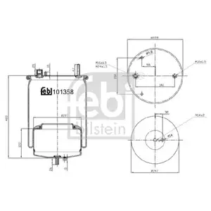 FEBI BILSTEIN 101358 Luftfederbalg FEBI BILSTEIN 101358 Luftfederbalg