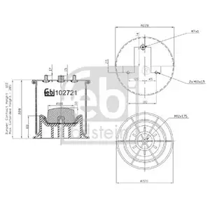 FEBI BILSTEIN 102721 Luftfederbalg FEBI BILSTEIN 102721 Luftfederbalg