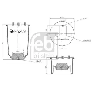 FEBI BILSTEIN 102808 Luftfederbalg FEBI BILSTEIN 102808 Luftfederbalg