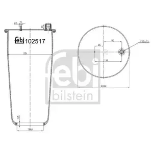 FEBI BILSTEIN 102517 Luftfederbalg FEBI BILSTEIN 102517 Luftfederbalg