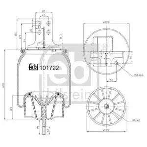 FEBI BILSTEIN 101722 Luftfederbalg FEBI BILSTEIN 101722 Luftfederbalg