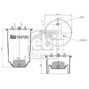 FEBI BILSTEIN 102720 Luftfederbalg FEBI BILSTEIN 102720 Luftfederbalg