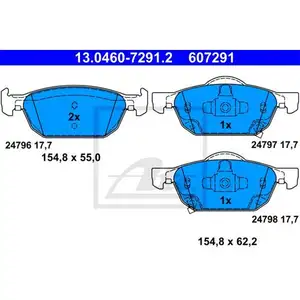 ATE 13.0460-7291.2 Belagsatz ATE 13.0460-7291.2 Belagsatz