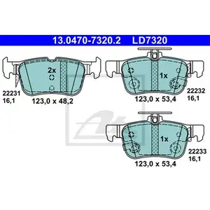 ATE 13.0470-7320.2 Ceramic Belagsatz ATE 13.0470-7320.2 Ceramic Belagsatz