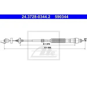 ATE 24.3728-0344.2 Kupplungsseil