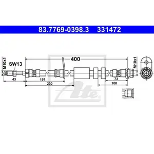 ATE 83.7769-0398.3 Bremsschlauch