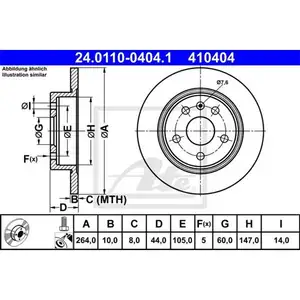 ATE 24.0110-0404.1 Bremsscheiben 2 Stück hinten für OPEL ATE 24.0110-0404.1 Bremsscheiben 2 Stück hinten für OPEL