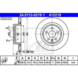ATE 24.0112-0219.1 Bremsscheiben 2 Stück hinten für OPEL ATE 24.0112-0219.1 Bremsscheiben 2 Stück hinten für OPEL