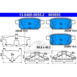 ATE 13.0460-5655.2 Belagsatz ATE 13.0460-5655.2 Belagsatz