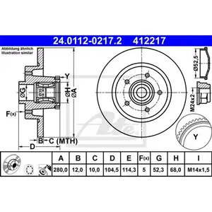 ATE 24.0112-0217.2 Bremsscheiben 2 Stück hinten für OPEL ATE 24.0112-0217.2 Bremsscheiben 2 Stück hinten für OPEL