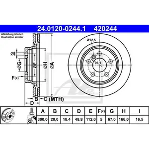 ATE 24.0120-0244.1 Bremsscheiben 2 Stück hinten für BMW ATE 24.0120-0244.1 Bremsscheiben 2 Stück hinten für BMW