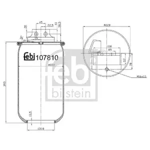 FEBI BILSTEIN 107810 Luftfederbalg FEBI BILSTEIN 107810 Luftfederbalg
