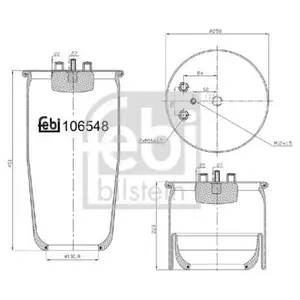 FEBI BILSTEIN 106548 Luftfederbalg FEBI BILSTEIN 106548 Luftfederbalg