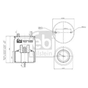FEBI BILSTEIN 107169 Luftfederbalg für VOLVO FEBI BILSTEIN 107169 Luftfederbalg für VOLVO