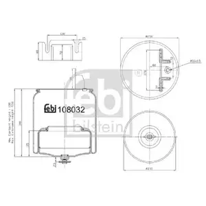 FEBI BILSTEIN 108032 Luftfederbalg FEBI BILSTEIN 108032 Luftfederbalg