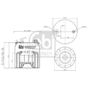 FEBI BILSTEIN 109227 Luftfederbalg FEBI BILSTEIN 109227 Luftfederbalg
