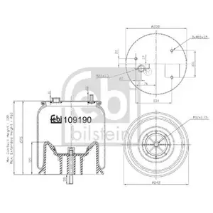 FEBI BILSTEIN 109190 Luftfederbalg f&uuml;r DAF