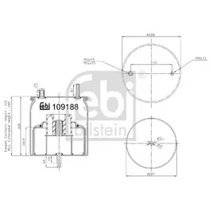 FEBI BILSTEIN 109188 Luftfederbalg für RENAULT FEBI BILSTEIN 109188 Luftfederbalg für RENAULT