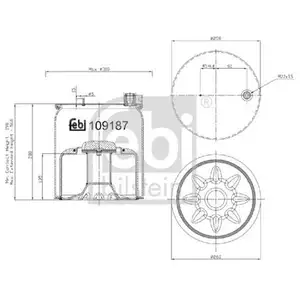 FEBI BILSTEIN 109187 Luftfederbalg FEBI BILSTEIN 109187 Luftfederbalg