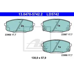 ATE 13.0470-5742.2 Ceramic Belagsatz ATE 13.0470-5742.2 Ceramic Belagsatz