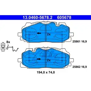 ATE 13.0460-5678.2 Belagsatz ATE 13.0460-5678.2 Belagsatz