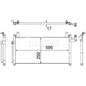 MAHLE AC 491 000S A/C-Kondensator MAHLE AC 491 000S A/C-Kondensator