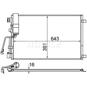 Kondensator Klimaanlage Mahle AC 605 000S Behr für Nissan Kondensator Klimaanlage Mahle AC 605 000S Behr für Nissan