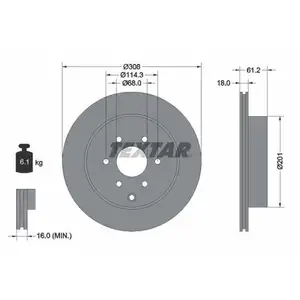 Original TEXTAR 92296403 Bremsscheiben 2 Stück hinten für MERCEDES-BENZ Original TEXTAR 92296403 Bremsscheiben 2 Stück hinten für MERCEDES-BENZ