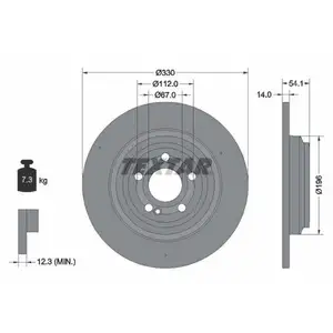 Original TEXTAR 92306905 Bremsscheiben 2 Stück hinten für MERCEDES-BENZ Original TEXTAR 92306905 Bremsscheiben 2 Stück hinten für MERCEDES-BENZ