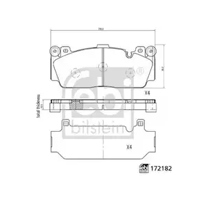 FEBI BILSTEIN 172182 Bremsbelagsatz für BMW FEBI BILSTEIN 172182 Bremsbelagsatz für BMW