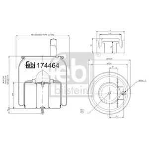 FEBI BILSTEIN 174464 Luftfederbalg FEBI BILSTEIN 174464 Luftfederbalg