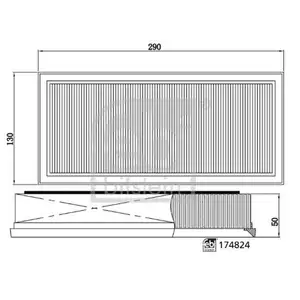 FEBI BILSTEIN 174824 Luftfiltersatz für MERCEDES-BENZ FEBI BILSTEIN 174824 Luftfiltersatz für MERCEDES-BENZ