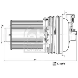 FEBI BILSTEIN 175593 Kraftstofffilter für FORD FEBI BILSTEIN 175593 Kraftstofffilter für FORD