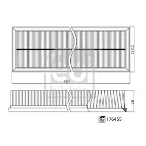 FEBI BILSTEIN 176455 Luftfilter FEBI BILSTEIN 176455 Luftfilter