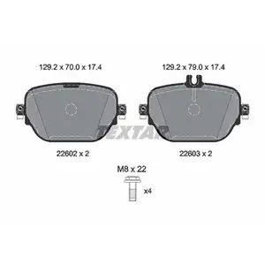 Bremsbelagsatz Scheibenbremse Textar 2260203 Q+ für Mercedes Benz Hinterachse Bremsbelagsatz Scheibenbremse Textar 2260203 Q+ für Mercedes Benz Hinterachse