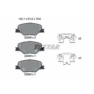 Bremsbelagsatz Scheibenbremse Textar 2283801 Q+ für Opel für Vauxhall Bremsbelagsatz Scheibenbremse Textar 2283801 Q+ für Opel für Vauxhall