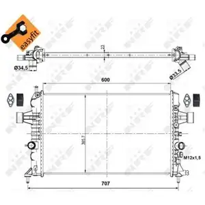 K&uuml;hler Motork&uuml;hlung Nrf 53000 Easy Fit f&uuml;r Opel f&uuml;r Vauxhall