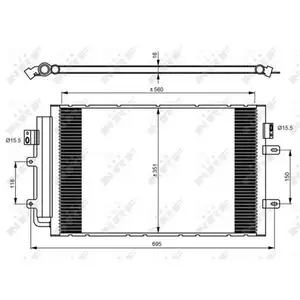 Kondensator Klimaanlage Nrf 350083 Easy Fit f&uuml;r Iveco