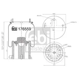 FEBI BILSTEIN 176559 Luftfederbalg FEBI BILSTEIN 176559 Luftfederbalg