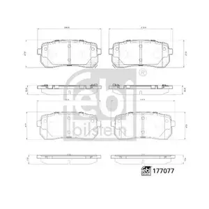 FEBI BILSTEIN 177077 Bremsbelagsatz