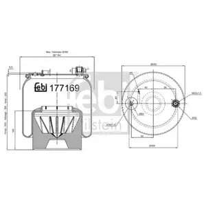 FEBI BILSTEIN 177169 Luftfederbalg FEBI BILSTEIN 177169 Luftfederbalg