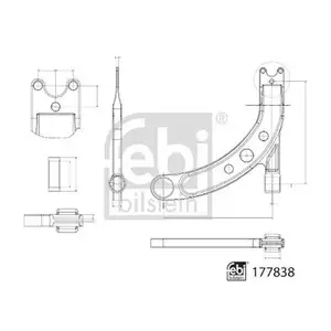 Lenker Radaufh&auml;ngung Febi Bilstein 177838 f&uuml;r Fiat f&uuml;r Jeep Vorderachse Links