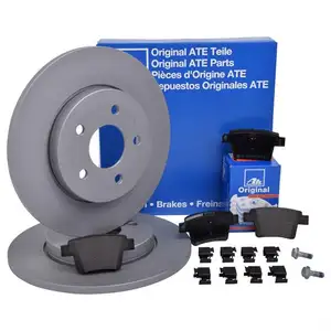 ATE Bremsenset Scheiben 280 mm voll Bremsbeläge hinten Mondeo III Jaguar X- ATE Bremsenset Scheiben 280 mm voll Bremsbeläge hinten Mondeo III Jaguar X-