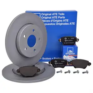 ATE Bremsenset Scheiben 280 mm voll Bremsbeläge hinten Mondeo III Jaguar X-Type ATE Bremsenset Scheiben 280 mm voll Bremsbeläge hinten Mondeo III Jaguar X-Type