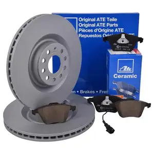 ATE Bremsenset Scheiben 345 mm Ceramic Bremsbel&auml;ge Warnkontakt vorn Passat 3C