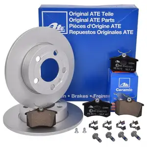 ATE Bremsenset Scheiben 230 mm voll Ceramic Bremsbeläge hinten Golf4 1J A3 8L ATE Bremsenset Scheiben 230 mm voll Ceramic Bremsbeläge hinten Golf4 1J A3 8L